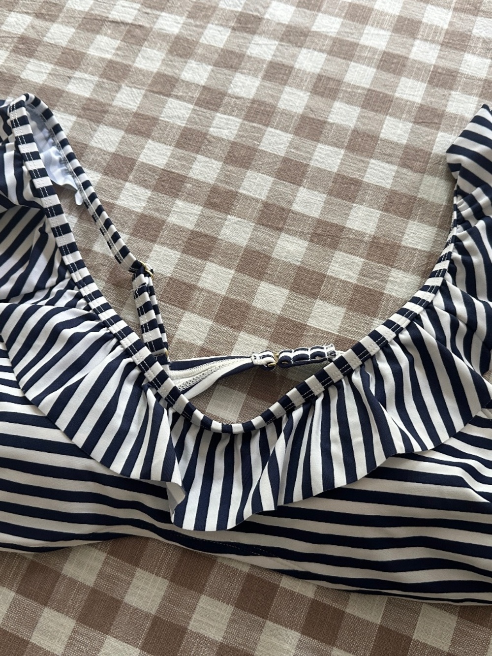 Vineyard Vines for Target Bikini Top w/Ruffle Medium Navy/White